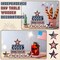 6 Pieces 4th of July Table Decorations Patriotic Memorial Day Wooden Block Signs Red White Blue Tabletop Centerpieces Farmhouse Independence Day Tiered Tray Decor for Home 250th Anniversary